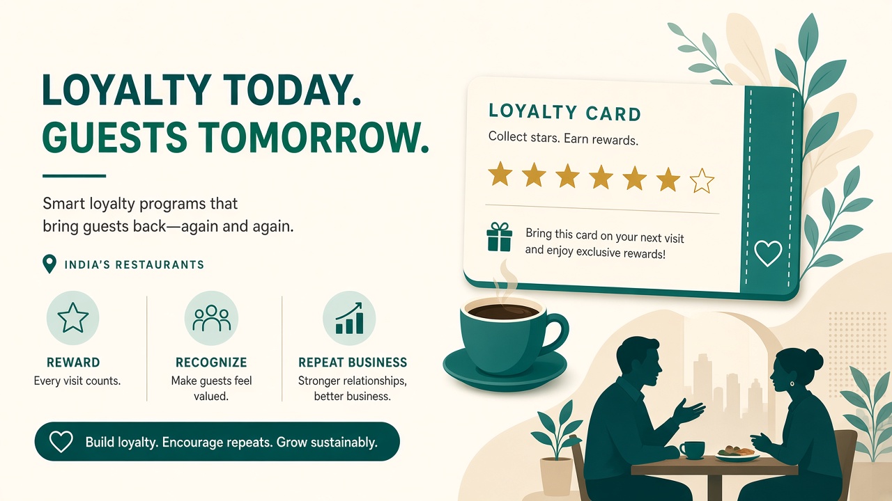 Restaurant loyalty and repeat guest rewards on phone and bill